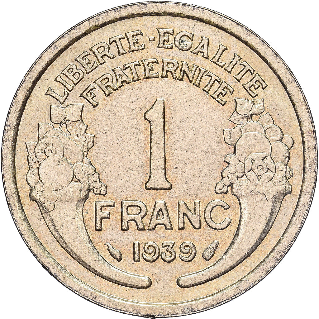 Francia, Franc, Morlon, 1939, Alluminio-bronzo, BB+, KM:885