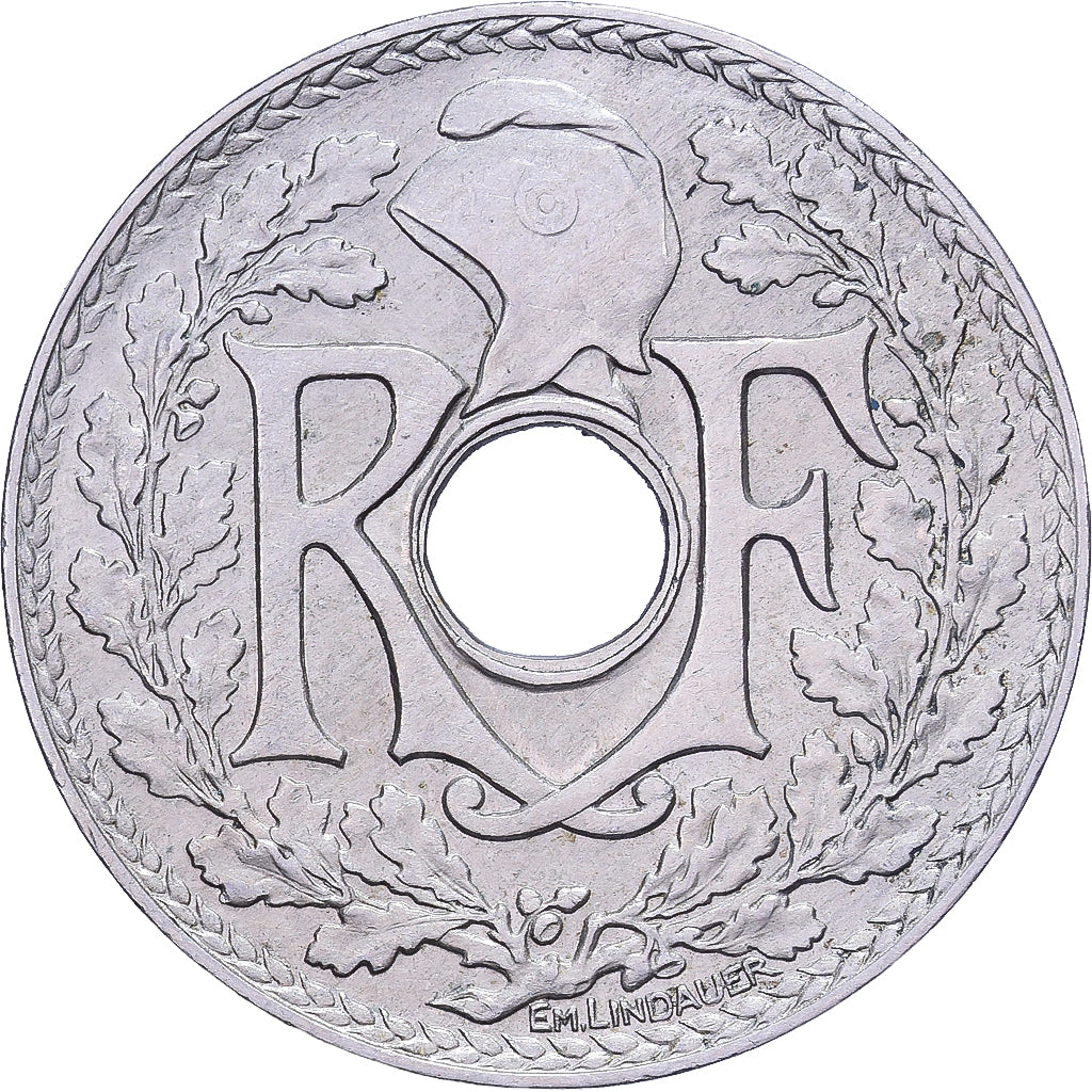 França, 25 Centimes, Lindauer, 1936, Cobre-níquel, AU(50-53), KM:867a