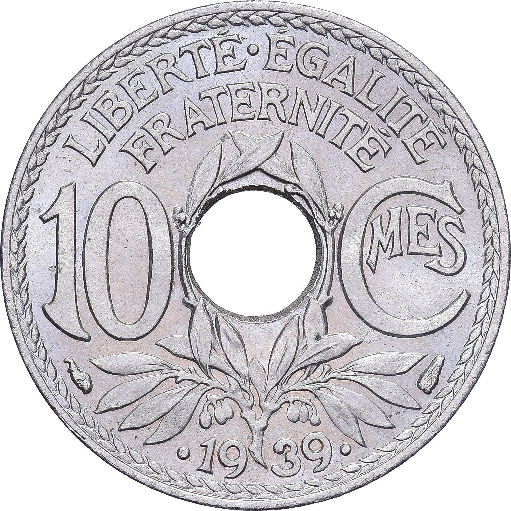 Francia, 10 Centimes, Lindauer, 1939, Nichel-bronzo, SPL-, KM:889.1