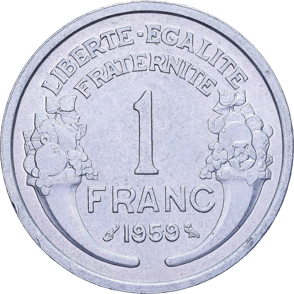 France, Franc, Morlon, 1959, Aluminum, AU(50-53), KM:885a.1