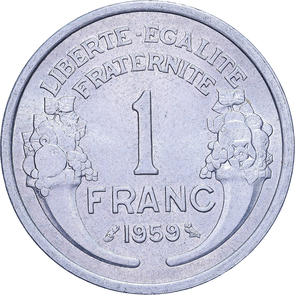 Francia, Franc, Morlon, 1959, Alluminio, BB+, KM:885a.1