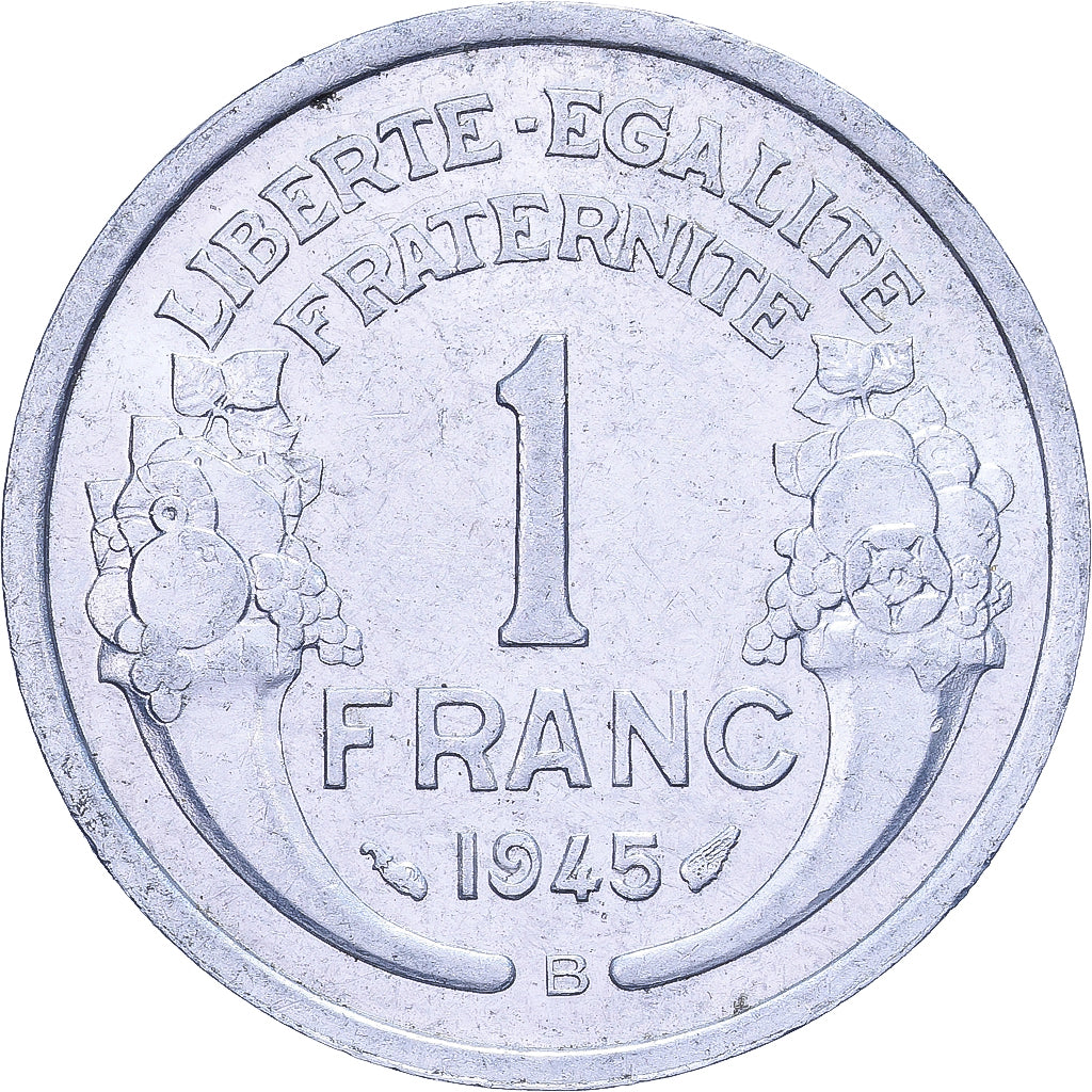 Frankreich, Franc, Morlon, 1945, Beaumont - Le Roger, Aluminium, SS+, KM:885a.2
