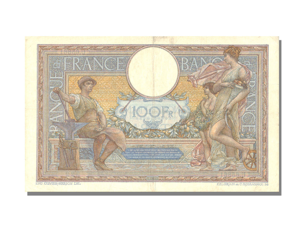 Banconote, Francia, 100 Francs, 100 F 1908-1939 ''Luc Olivier Merson'', 1939