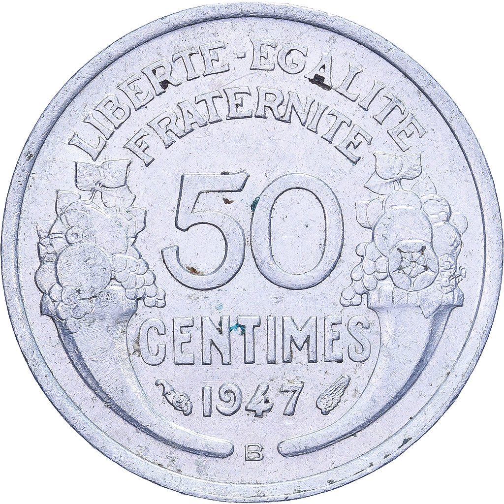 France, 50 Centimes, Morlon, 1947, Beaumont - Le Roger, Aluminium, TTB+