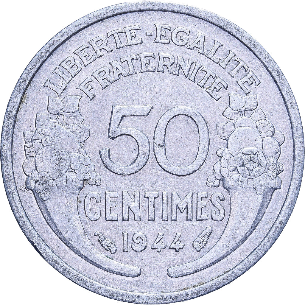 France, 50 Centimes, Morlon, 1944, Paris, Aluminium, TTB+, KM:894.1a