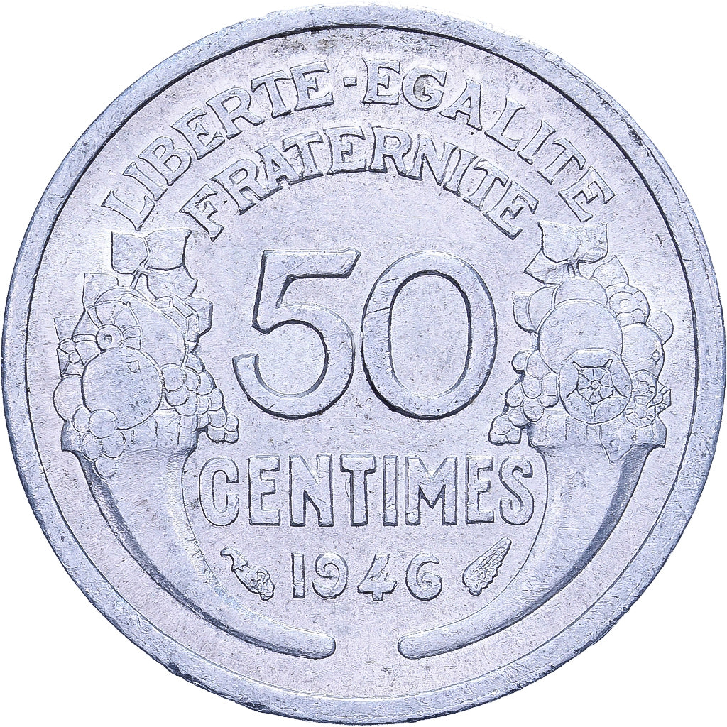 France, 50 Centimes, Morlon, 1946, Paris, Aluminium, TTB+, KM:894.1a