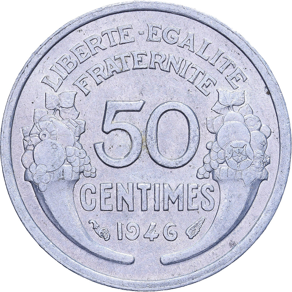 France, 50 Centimes, Morlon, 1946, Paris, Aluminium, SUP, KM:894.1a