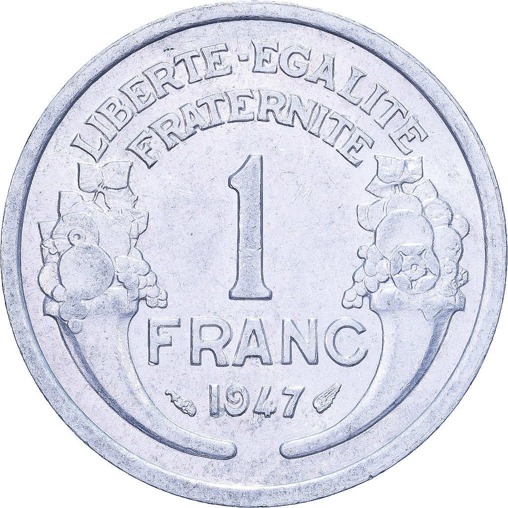 Frankreich, Franc, Morlon, 1947, Aluminium, SS+, KM:885a.1
