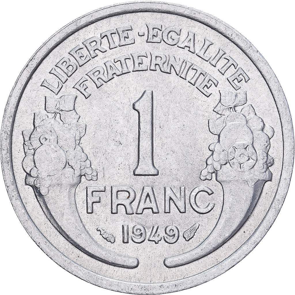 France, Franc, Morlon, 1949, Aluminum, AU(55-58), KM:885a.1