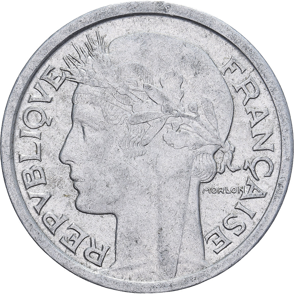 France, Franc, Morlon, 1946, Aluminum, AU(50-53), KM:885a.1