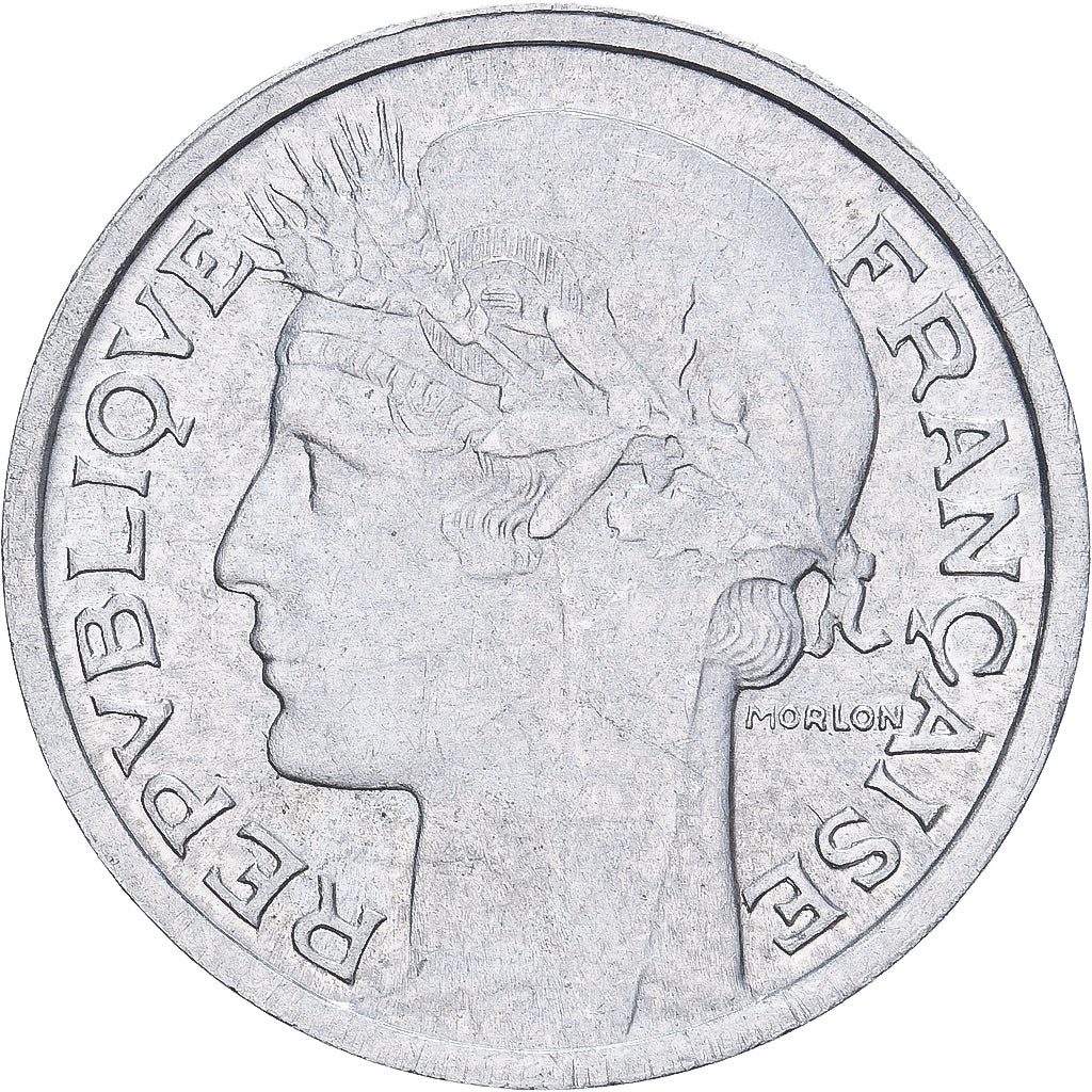 France, 50 Centimes, Morlon, 1946, Beaumont - Le Roger, Aluminum, AU(50-53)