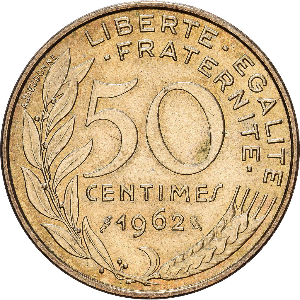 France, 50 Centimes, Marianne, 1962, Bronze-Aluminium, SUP+, KM:939.1