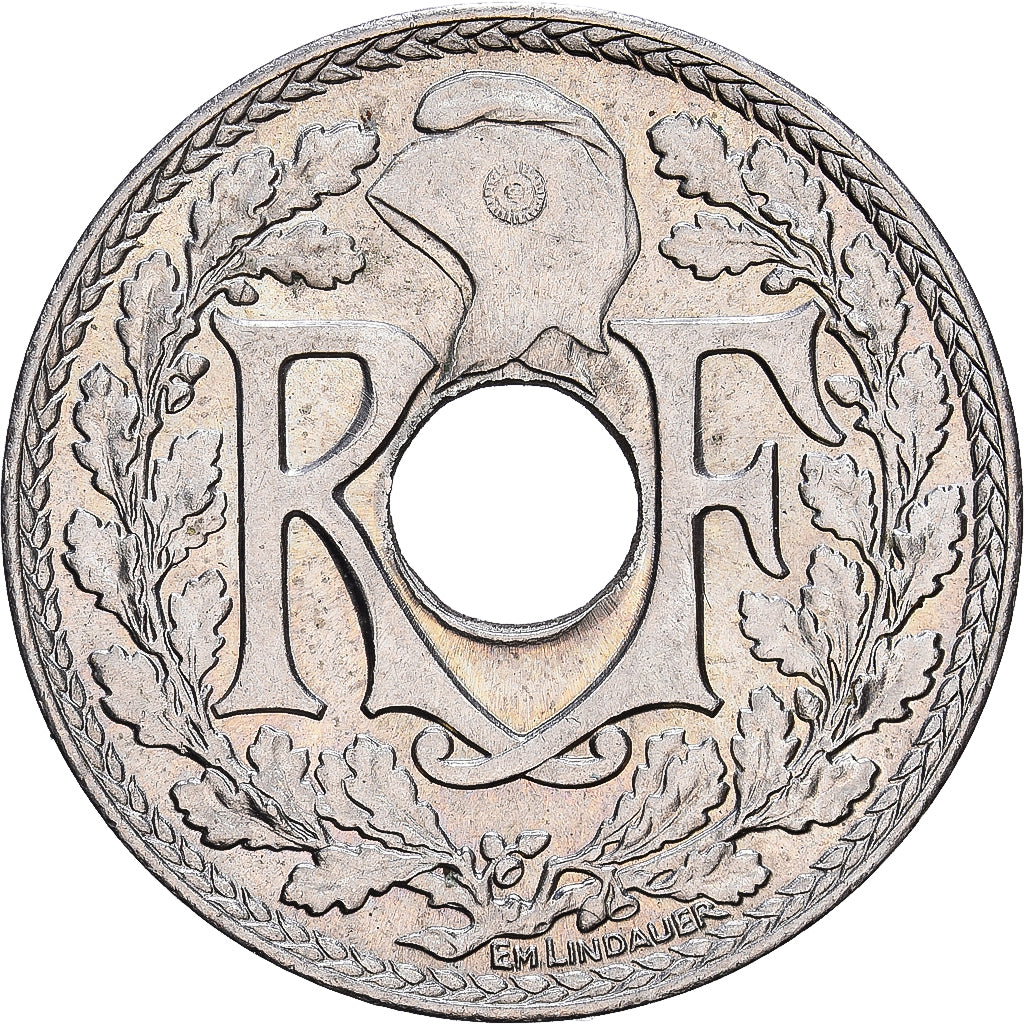 França, 10 Centimes, Lindauer, .1939., Níquel-Bronze, MS(60-62), KM:889.1