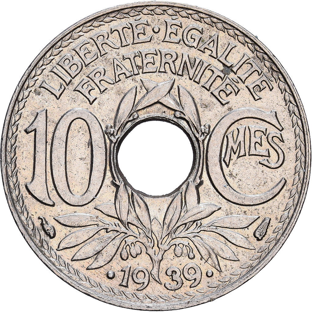 France, 10 Centimes, Lindauer, .1939., Paris, Nickel-Bronze, AU(55-58), KM:889.1