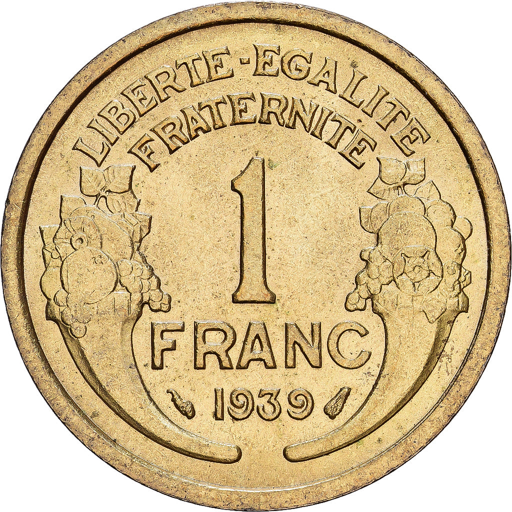 Francia, 1 Franc, 1939, Aluminio - bronce, EBC