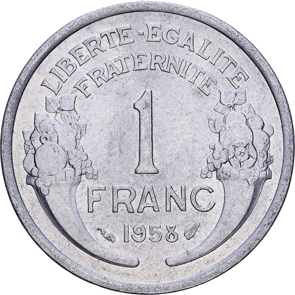 France, Franc, Morlon, 1958, Aluminum, EF(40-45), KM:885a.1