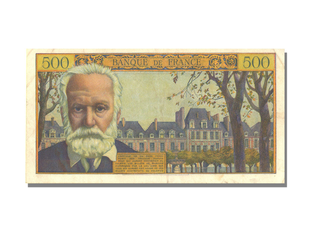 Banconote, Francia, 500 Francs, 500 F 1954-1958 ''Victor Hugo'', 1958