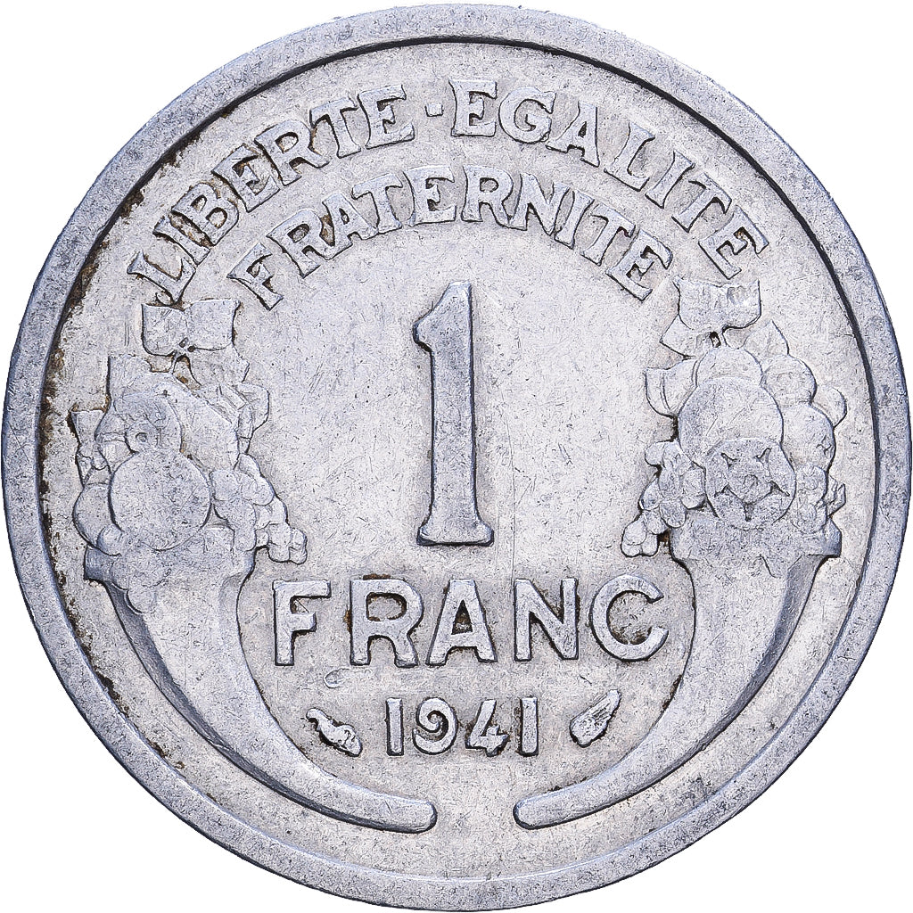 Francia, Franc, Morlon, 1941, Alluminio, BB, KM:885a.1