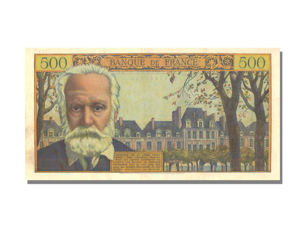 Banknot, Francja, 500 Francs, Victor Hugo, 1958, 1958-09-04, AU(55-58)