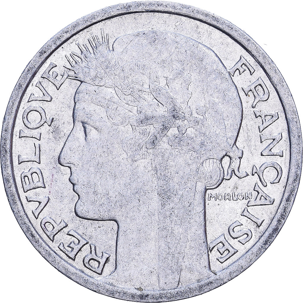 France, 50 Centimes, Morlon, 1945, Castelsarrasin, Aluminum, AU(50-53)