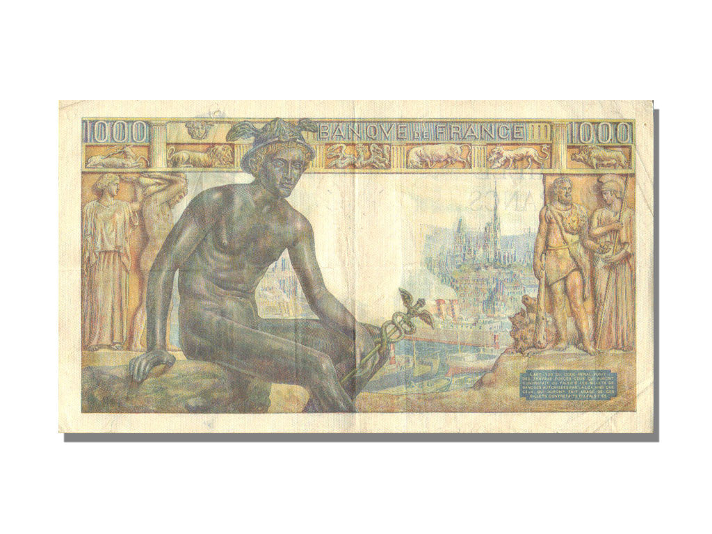 Banknote, France, 1000 Francs, 1 000 F 1942-1943 ''Déesse Déméter'', 1943