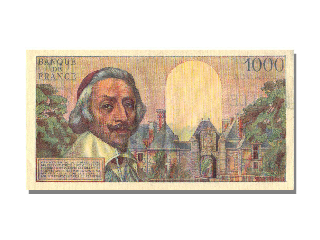 Banknote, France, 1000 Francs, 1 000 F 1953-1957 ''Richelieu'', 1954