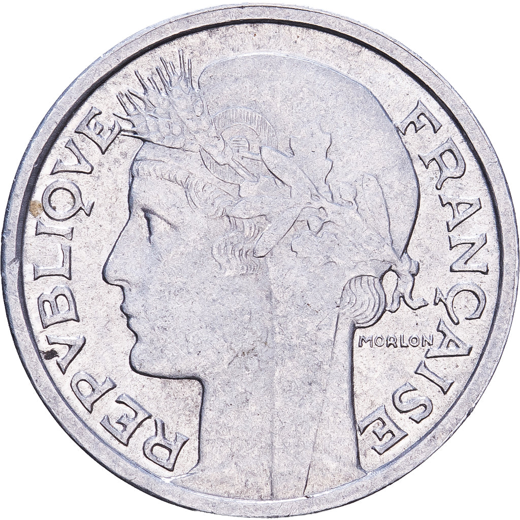 Francia, 50 Centimes, Morlon, 1947, Paris, Aluminio, EBC+, KM:894.1a