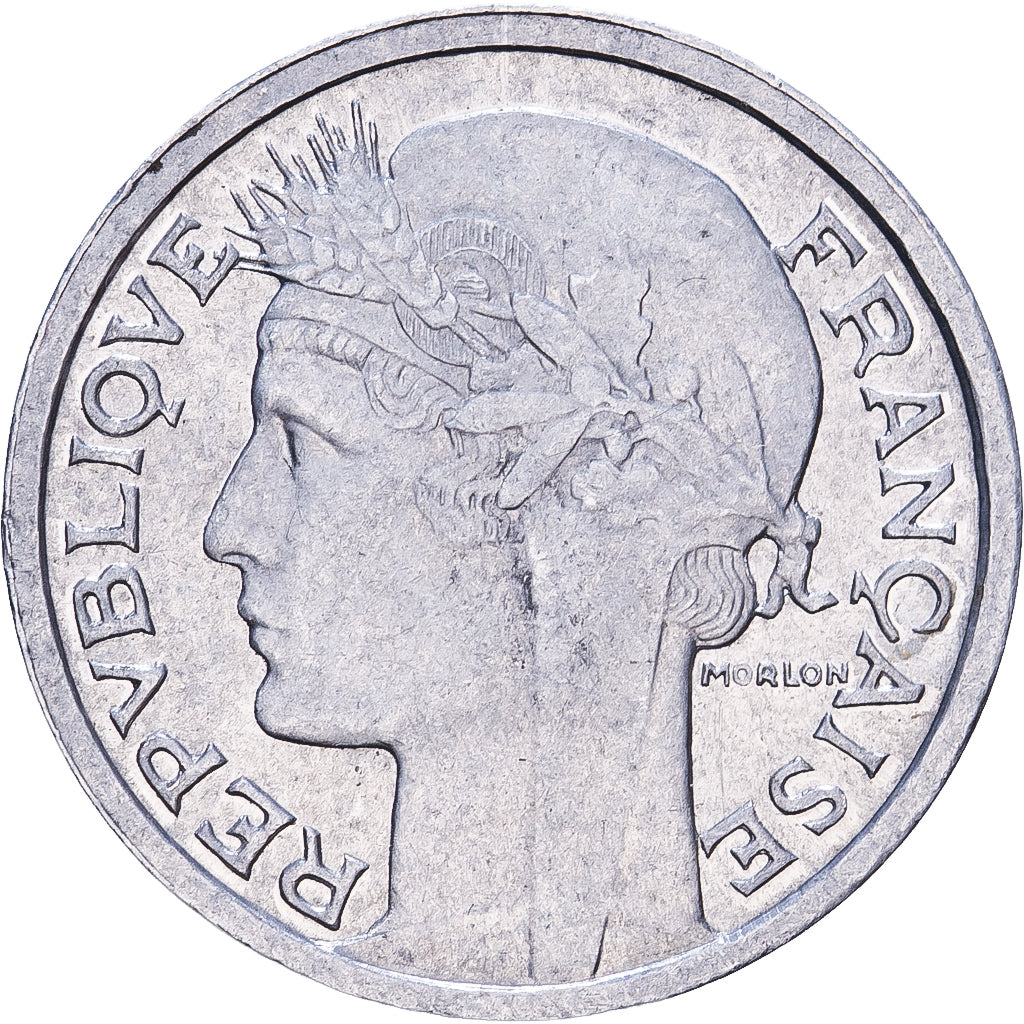 Francja, 50 Centimes, Morlon, 1947, Paris, Aluminium, AU(55-58), KM:894.1a