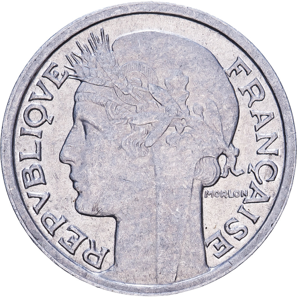 Francja, 50 Centimes, Morlon, 1946, Paris, Aluminium, AU(55-58), KM:894.1a