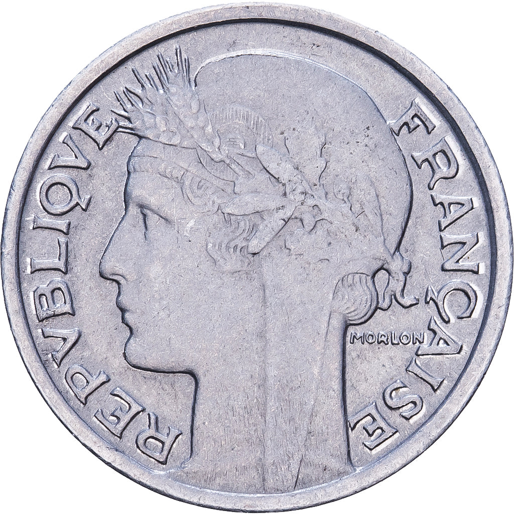 Francja, 50 Centimes, Morlon, 1947, Paris, Aluminium, EF(40-45), KM:894.1a