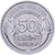 Francia, 50 Centimes, Morlon, 1947, Paris, Aluminio, MBC, KM:894.1a