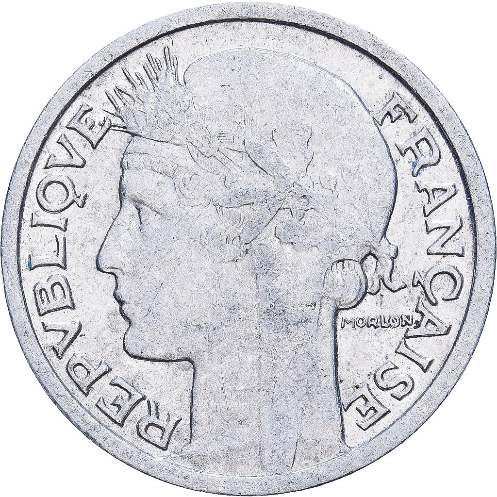 Francja, 50 Centimes, Morlon, 1946, Beaumont - Le Roger, Aluminium, EF(40-45)