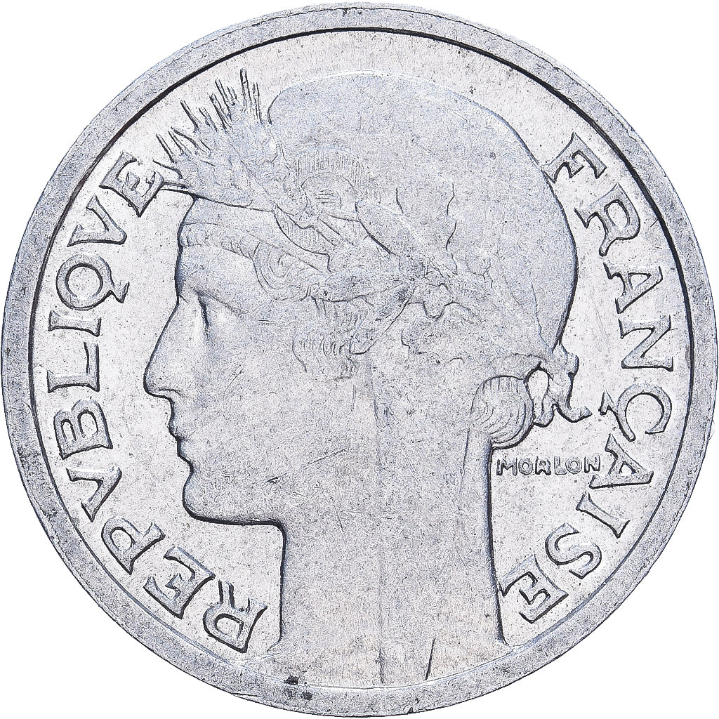 Francja, 50 Centimes, Morlon, 1946, Beaumont - Le Roger, Aluminium, AU(50-53)