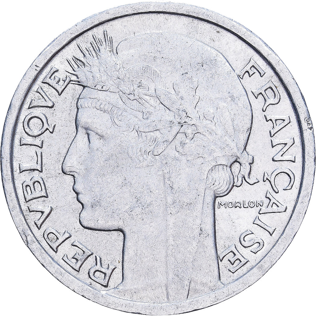 Francja, 50 Centimes, Morlon, 1946, Beaumont - Le Roger, Aluminium, AU(55-58)