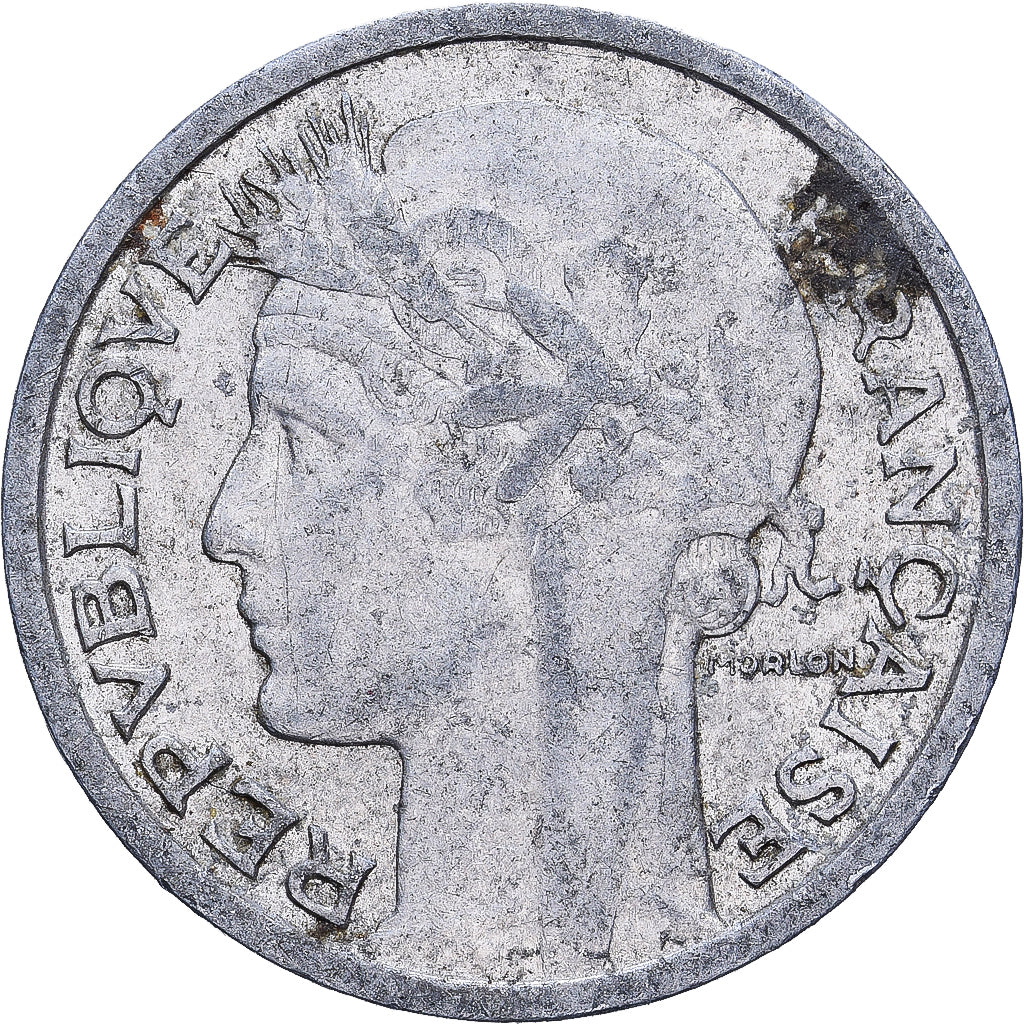 Francja, 50 Centimes, Morlon, 1946, Beaumont - Le Roger, Aluminium, VF(30-35)