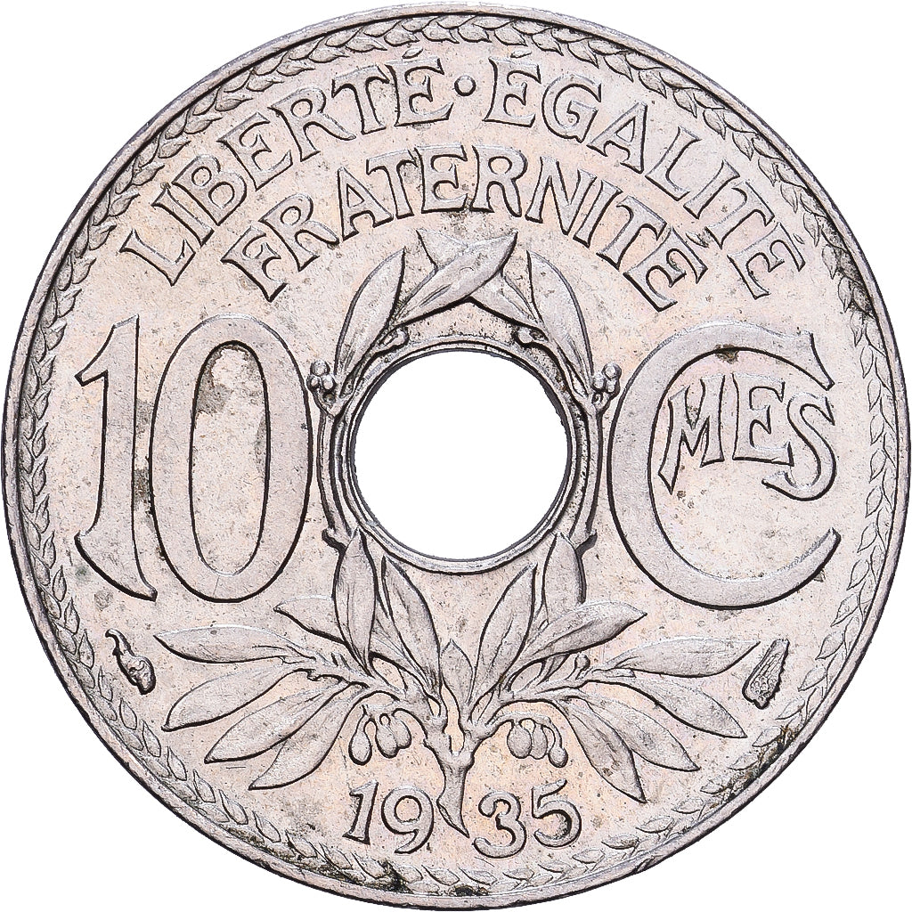 Francia, 10 Centimes, Lindauer, 1935, Cobre - níquel, EBC, KM:866a