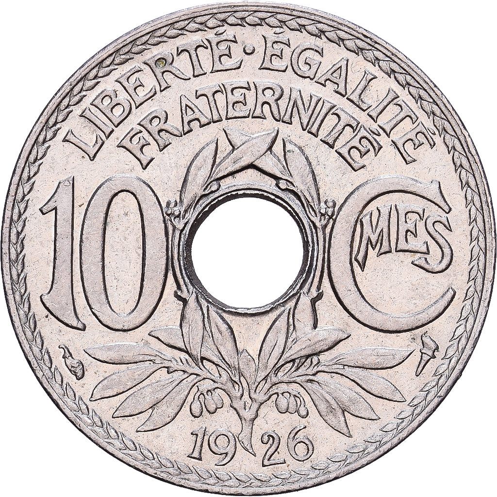 Frankrijk, 10 Centimes, Lindauer, 1926, Cupro-nikkel, PR, KM:866a