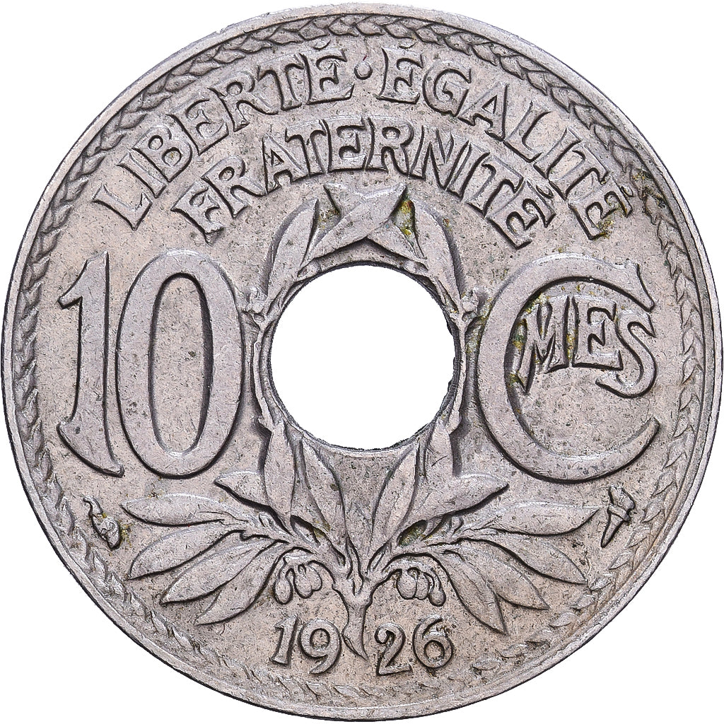 Frankrijk, 10 Centimes, Lindauer, 1926, Cupro-nikkel, ZF+, KM:866a