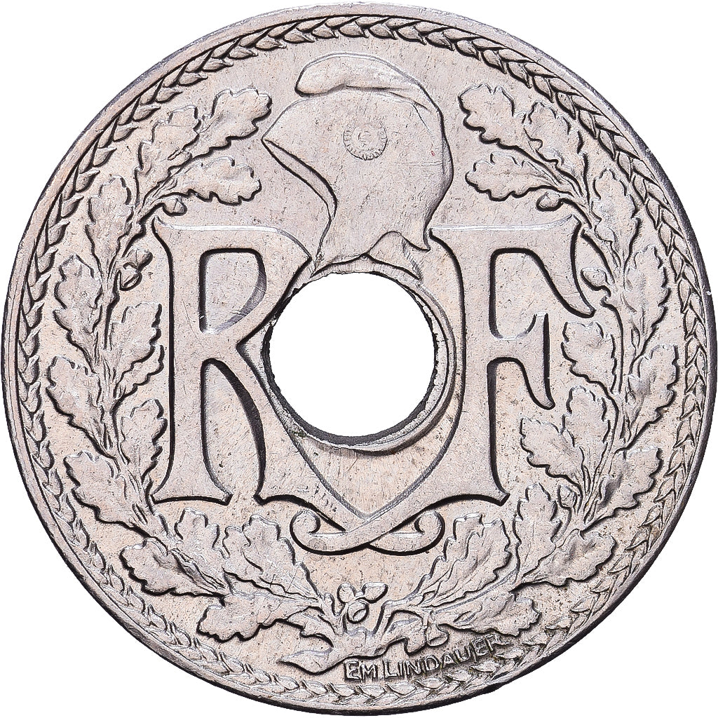 Frankrijk, 10 Centimes, Lindauer, 1927, Cupro-nikkel, ZF+, KM:866a
