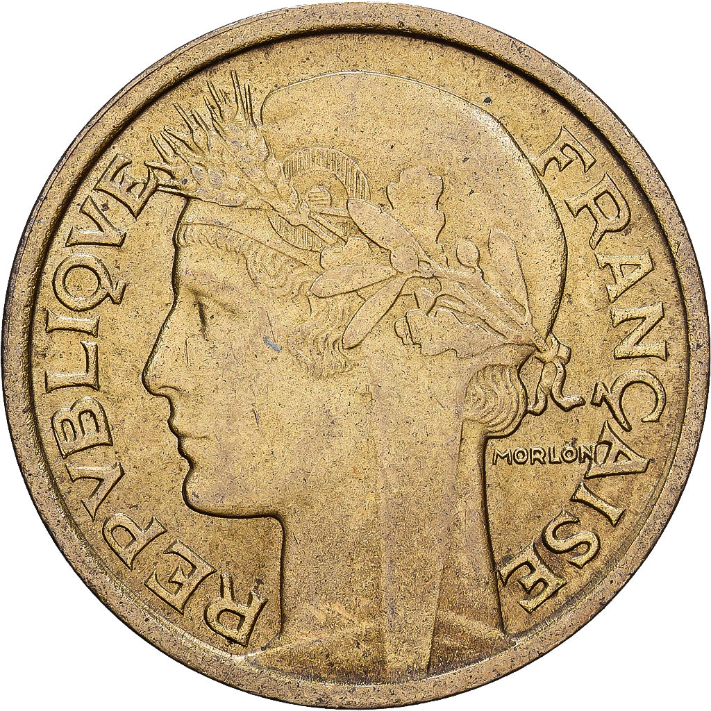 França, Franc, Morlon, 1937, Alumínio-Bronze, EF(40-45), KM:885