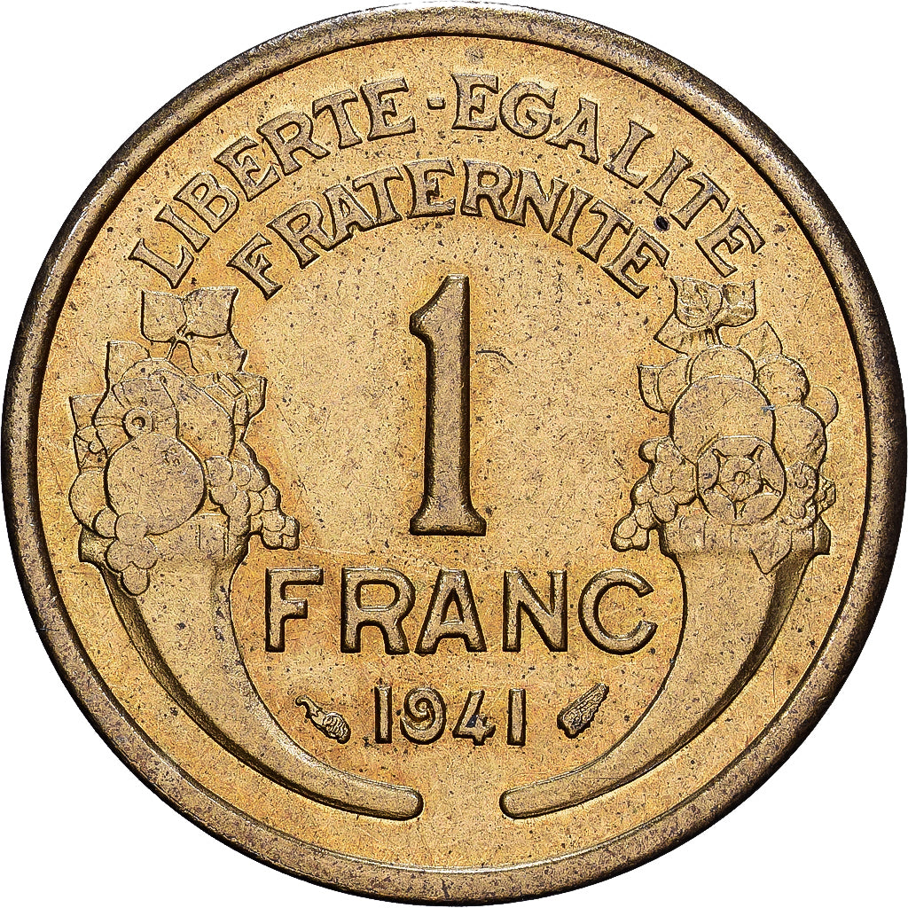 France, Franc, Morlon, 1941, Aluminum-Bronze, AU(50-53), KM:885