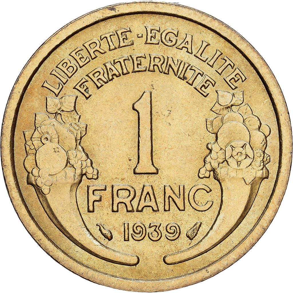 France, Franc, Morlon, 1939, Aluminum-Bronze, AU(55-58), KM:885