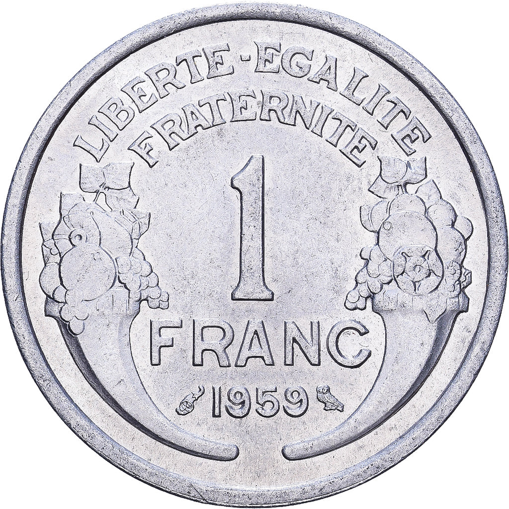 France, Franc, Morlon, 1959, Aluminum, AU(55-58), KM:885a.1