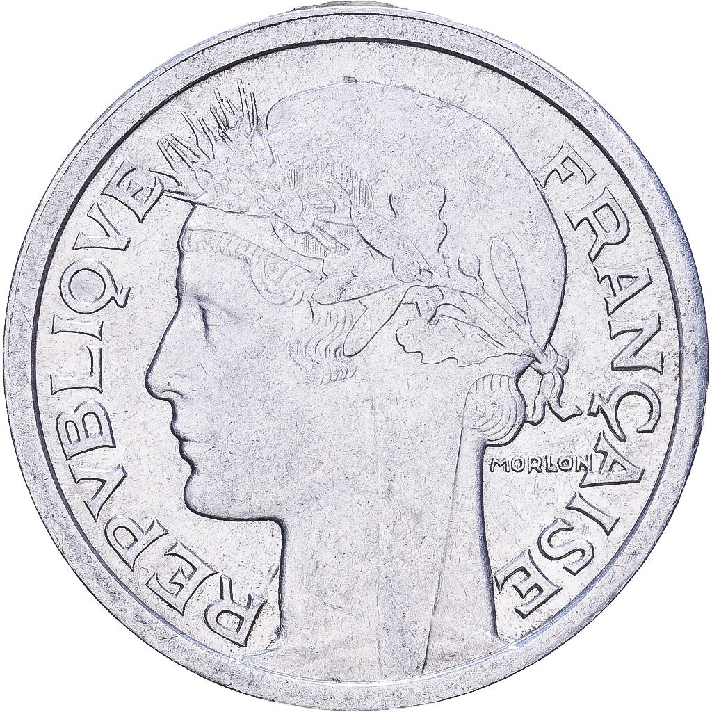 France, Franc, Morlon, 1947, Aluminum, AU(50-53), KM:885a.1