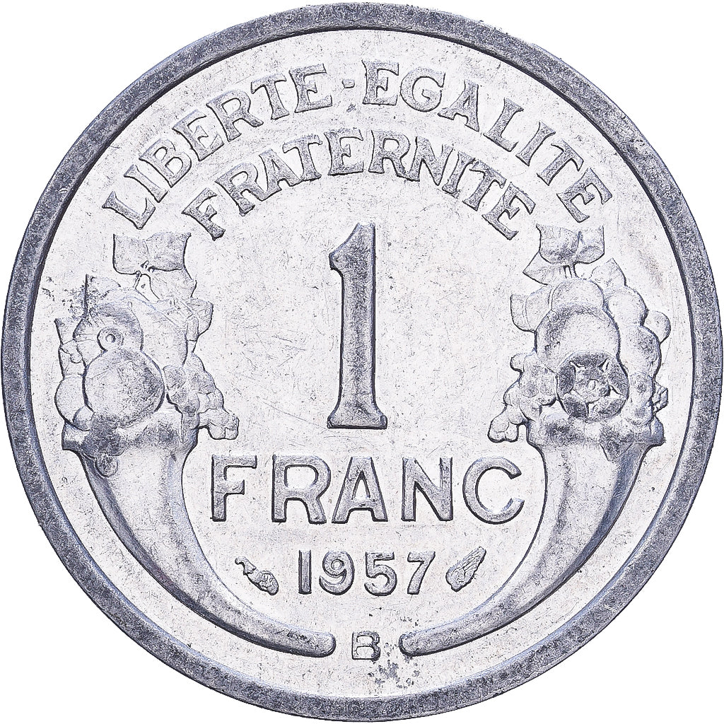 France, Franc, Morlon, 1957, Beaumont - Le Roger, Aluminum, VF(30-35), KM:885a.2