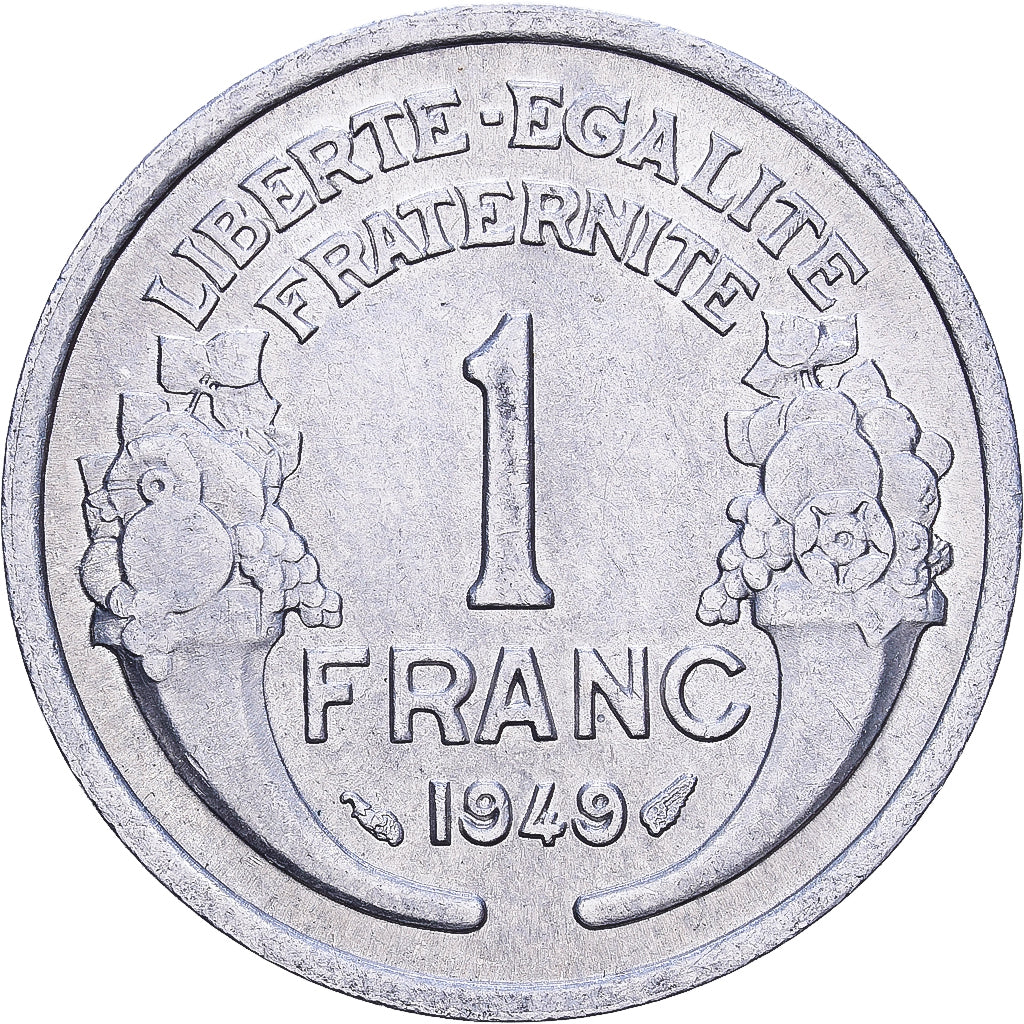France, Franc, Morlon, 1949, Aluminum, EF(40-45), KM:885a.1