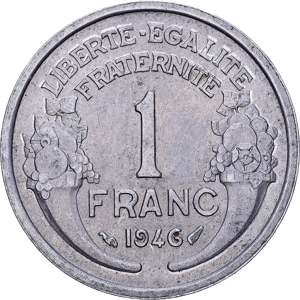 France, Franc, Morlon, 1946, Aluminium, TTB, KM:885a.1
