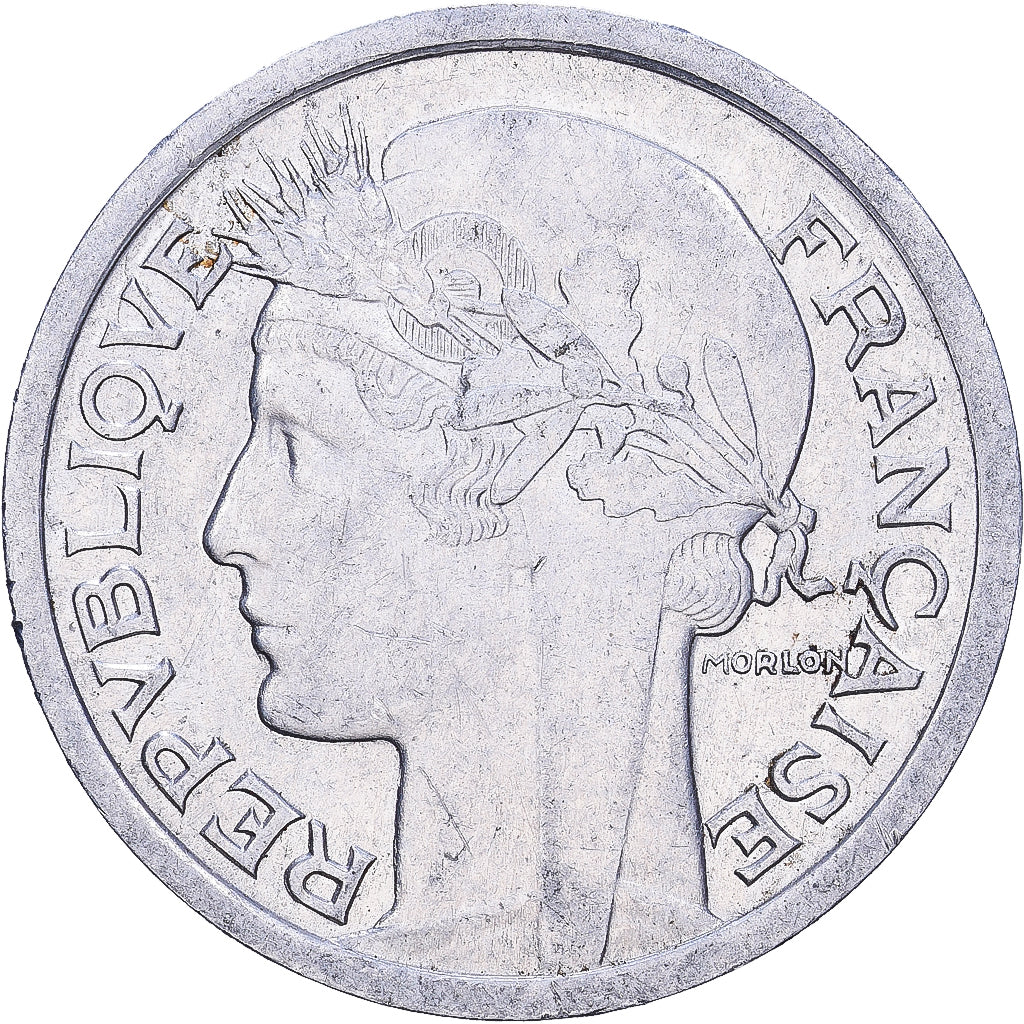 Francia, Franc, Morlon, 1945, Aluminio, MBC, KM:885a.1