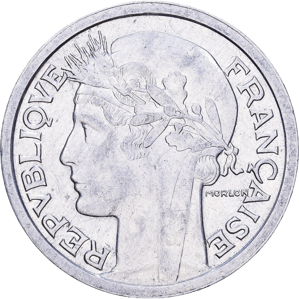 Francja, Franc, Morlon, 1945, Aluminium, AU(50-53), KM:885a.1