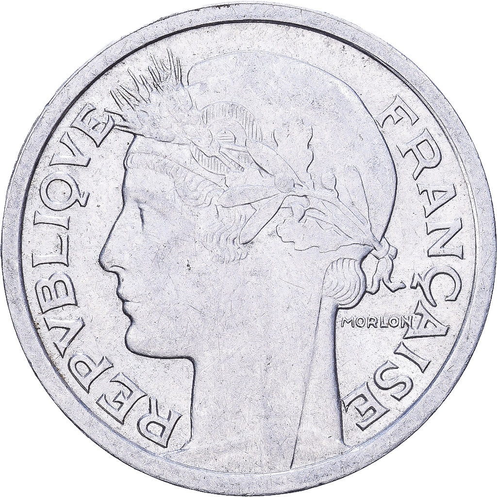 France, Franc, Morlon, 1948, Beaumont - Le Roger, Aluminum, AU(50-53), KM:885a.2